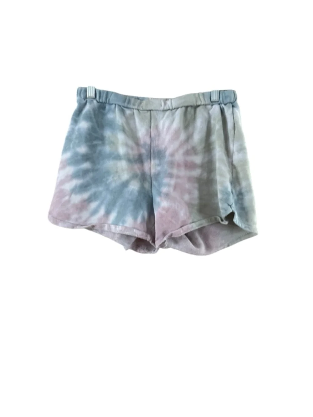 Women's dex Athletic Shorts S Green Pink Tie-Dye